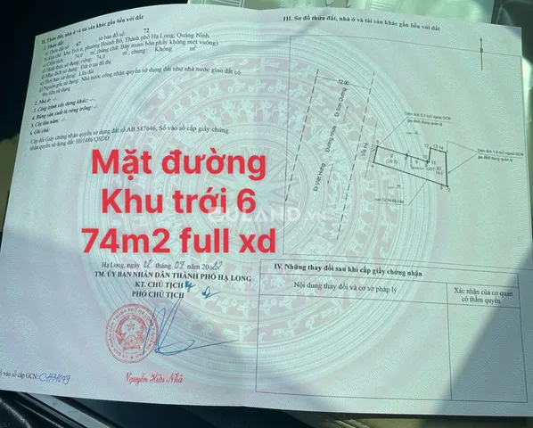 ĐẤT MẶT ĐƯỜNG KHU TRỚI 6
