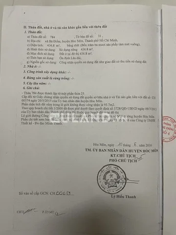 Bán đất 436m² full thổ cư ngang 13m giá 21 tỷ tại Xã Bà Điểm Huyện Hóc Môn