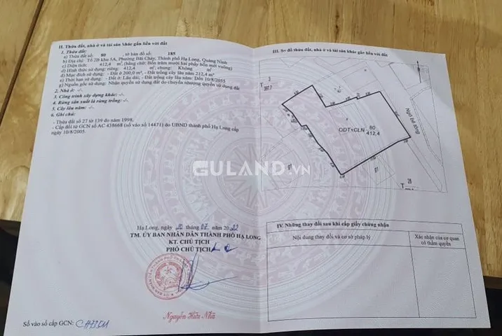 Bán đất 412m² có sẵn 200m² thổ cư ngang 11m giá 14.42 tỷ tại Phường Bãi Cháy Thành phố Hạ Long
