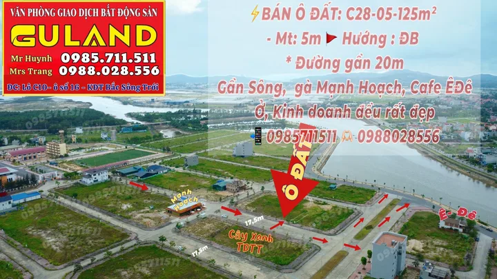 ĐẤT ĐỐI DIỆN CÔNH VIÊN, ĐƯỜNG RỘNG 17m