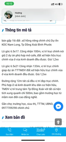 Bán đất 132m² 1.6 tỷ tại Xã Tiến Hưng Thành phố Đồng Xoài