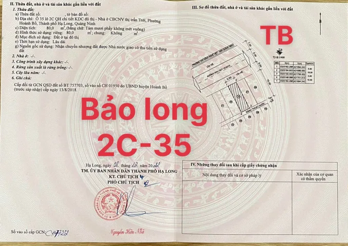 DỰ ÁN BẢO LONG - HOÀNH BỒ - QUẢNG NINH