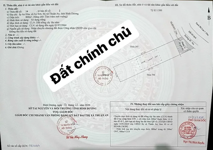 Bán lô đất 800m2 vườn măng, xoài, mít, sầu riêng giá chỉ 15tr/m2