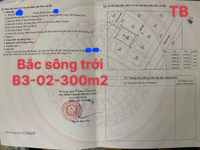 ĐẤT BIỆT THỰ BẮC SÔNG TRỚI