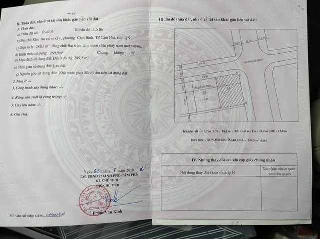 ĐẤT BIỆT THỰ GẦN VINCOM CẨM PHẢ