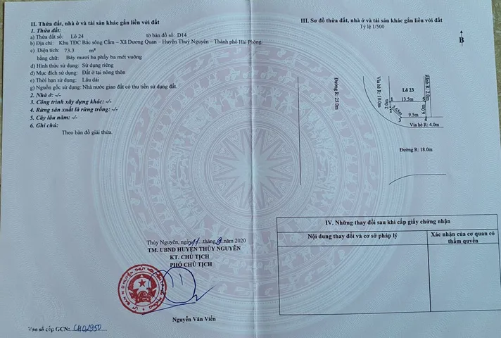 bán lô góc mặt 45m. khu d tđc Bắc Sông Cấm, giá chỉ 14, x tỷ