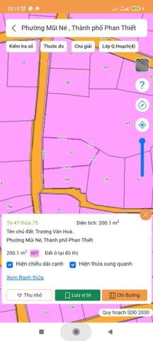 Bán đất 198.8m² ngang 12m giá 1.65 tỷ tại Phường Mũi Né Thành phố Phan Thiết